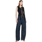 LEMAIRE Black Asymmetrical Fitted Tank Top