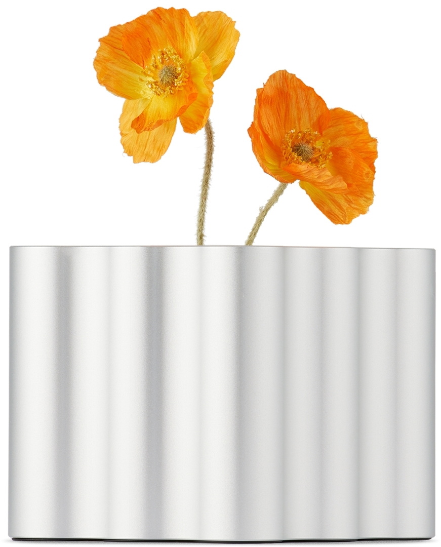Vitra Silver Medium Nuage Vase