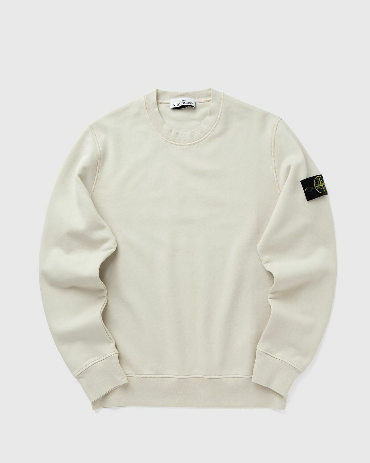 Stone Island ORGANIC COTTON FLEECE CREWNECK SWEATSHIRT Beige Men 