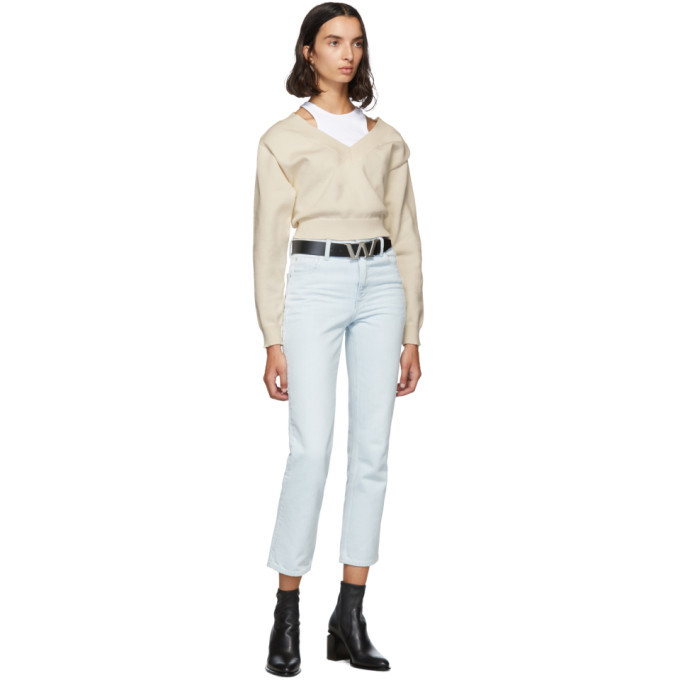 Alexander Wang Black Letter Belt