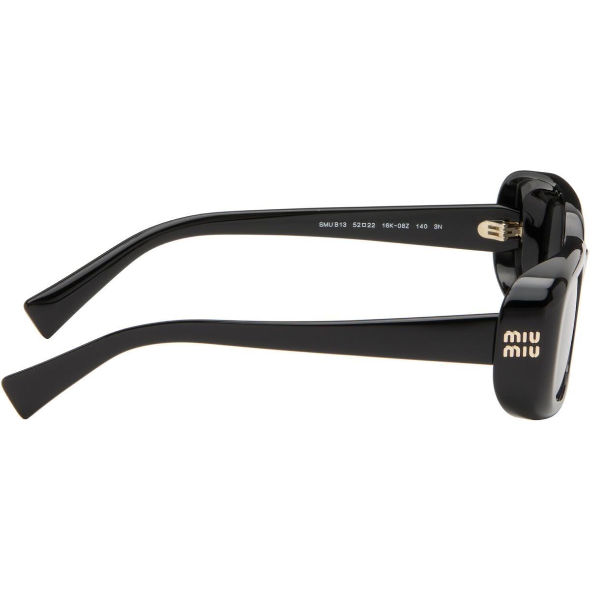Miu Miu Eyewear Black Rectangular Sunglasses