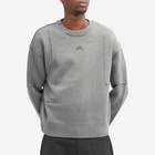 A-COLD-WALL* Men's Construct Crew Knit in Grey Slate