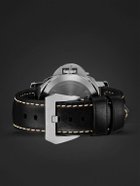 Panerai - Luminor Logo Hand-Wound 44mm Stainless Steel and Leather Watch, Ref. No. PAM01084