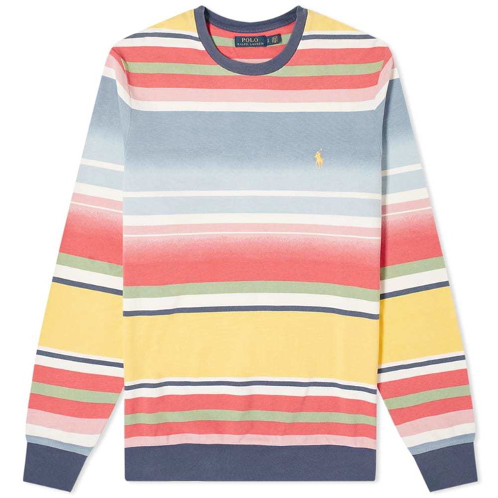 Photo: Polo Ralph Lauren Long Sleeve Faded Stripe Pique Tee