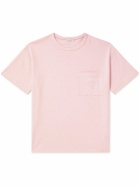 Ninety Percent - Logo-Embroidered Organic Cotton-Jersey T-Shirt - Pink