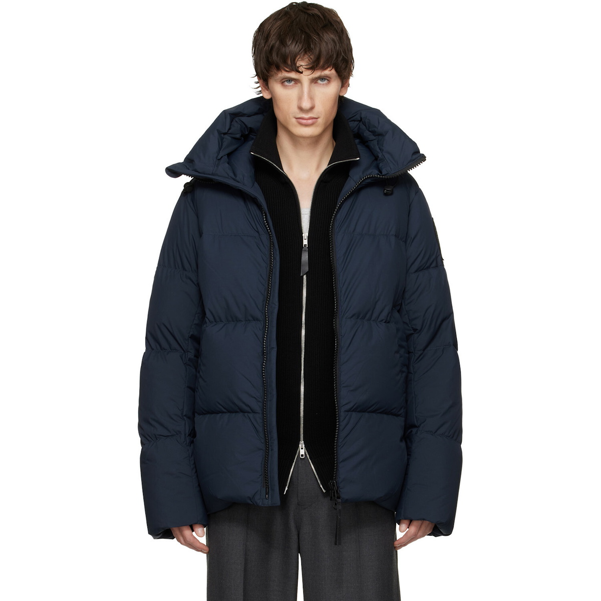 Canada Goose Navy 'Black Label' Crofton Puffer EnduraLuxe Down Jacket