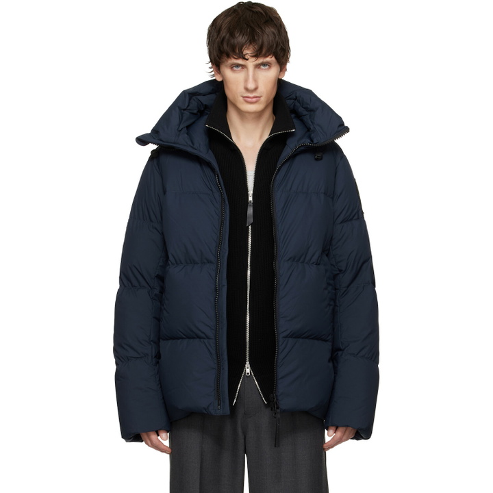 Photo: Canada Goose Navy 'Black Label' Crofton Puffer EnduraLuxe Down Jacket