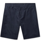 Paul Smith - Nep Cotton, Linen and Silk-Blend Denim Shorts - Dark denim