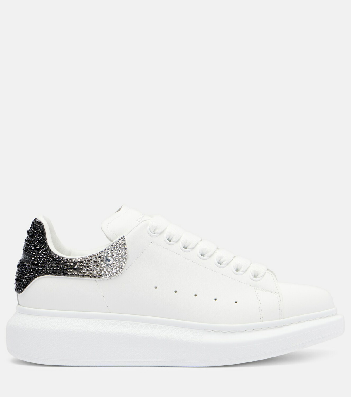 McQueen Oversized embellished leather sneakers
