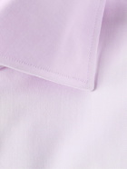 Zegna - Trofeo Slim-Fit Cutaway-Collar Cotton-Blend Twill Shirt - Purple