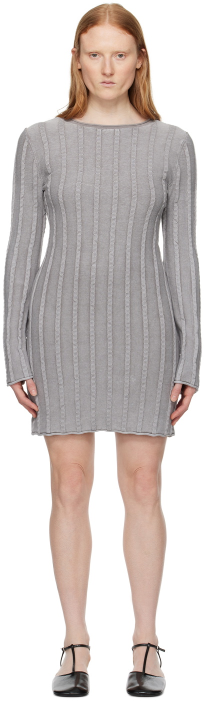Filippa K Gray Rolled Edge Minidress