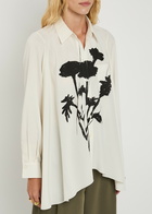 High Thank You Printed Crepe Shirt Cream