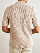 Barena - Baiocolo Crochet-Knit Cotton Shirt - Neutrals