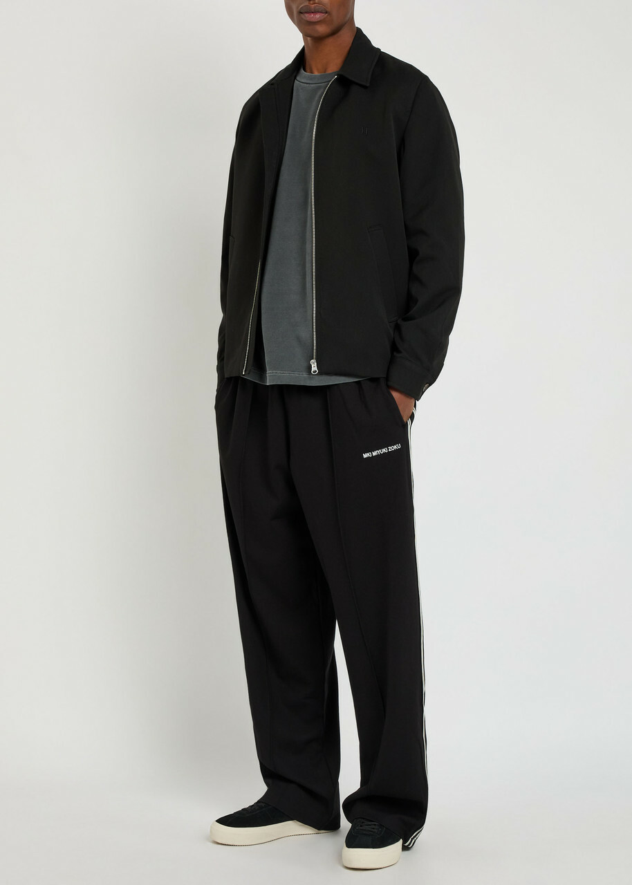 Mki Miyuki Zoku Logo-embroidered Straight-leg Jersey Track Pants Black