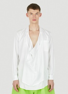 Draped Shirt in White