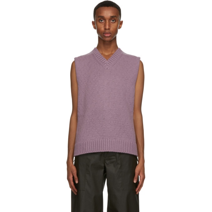 Photo: Bottega Veneta Purple Wool and Cashmere Sweater Vest