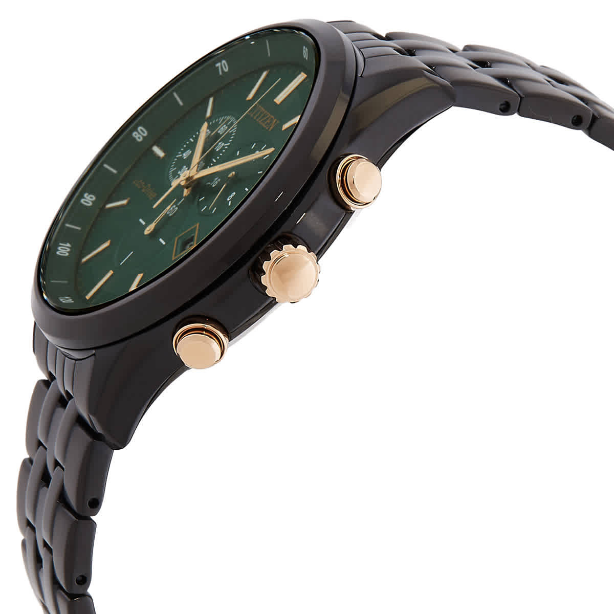 Citizen Chronograph GMT Green Dial Mens Watch AT2576-50X