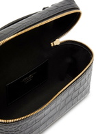 Victoria Beckham Vanity Crocodile-effect Glossed Leather Cross-body bag - Black - One Size