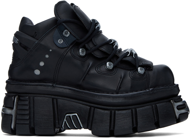 Photo: VETEMENTS Black New Rock Edition Platform Sneakers
