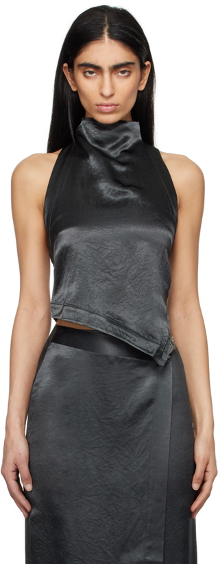 Photo: Nanushka Gray Inara Tank Top