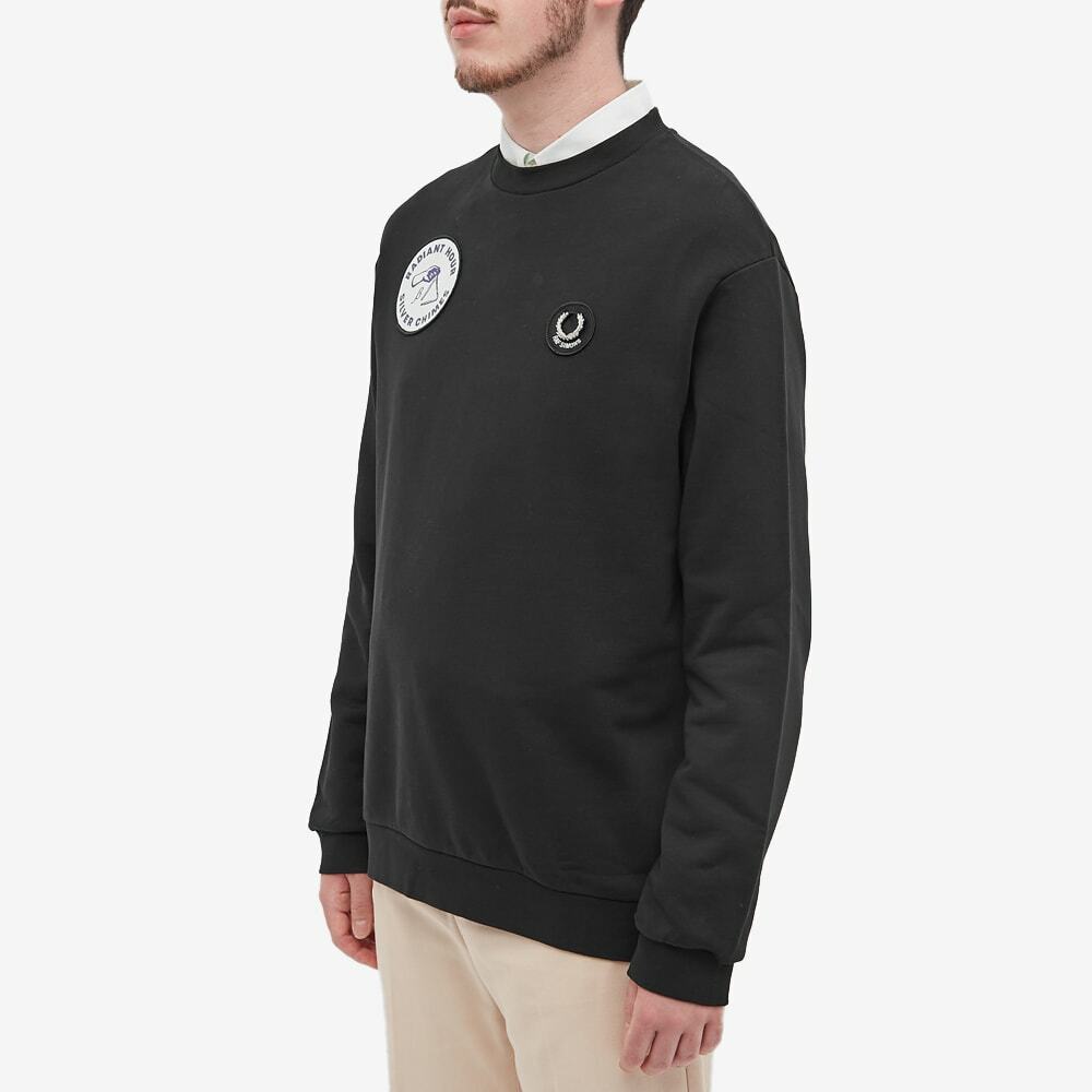 Fred Perry x Raf Simons Patch Sweat in Black Fred Perry x Raf Simons