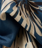 Brunello Cucinelli Floral silk twill scarf
