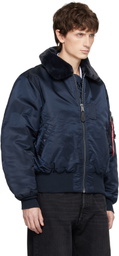 MASTERMIND WORLD Navy Alpha Industries Edition B-15 Flight Reversible Bomber Jacket