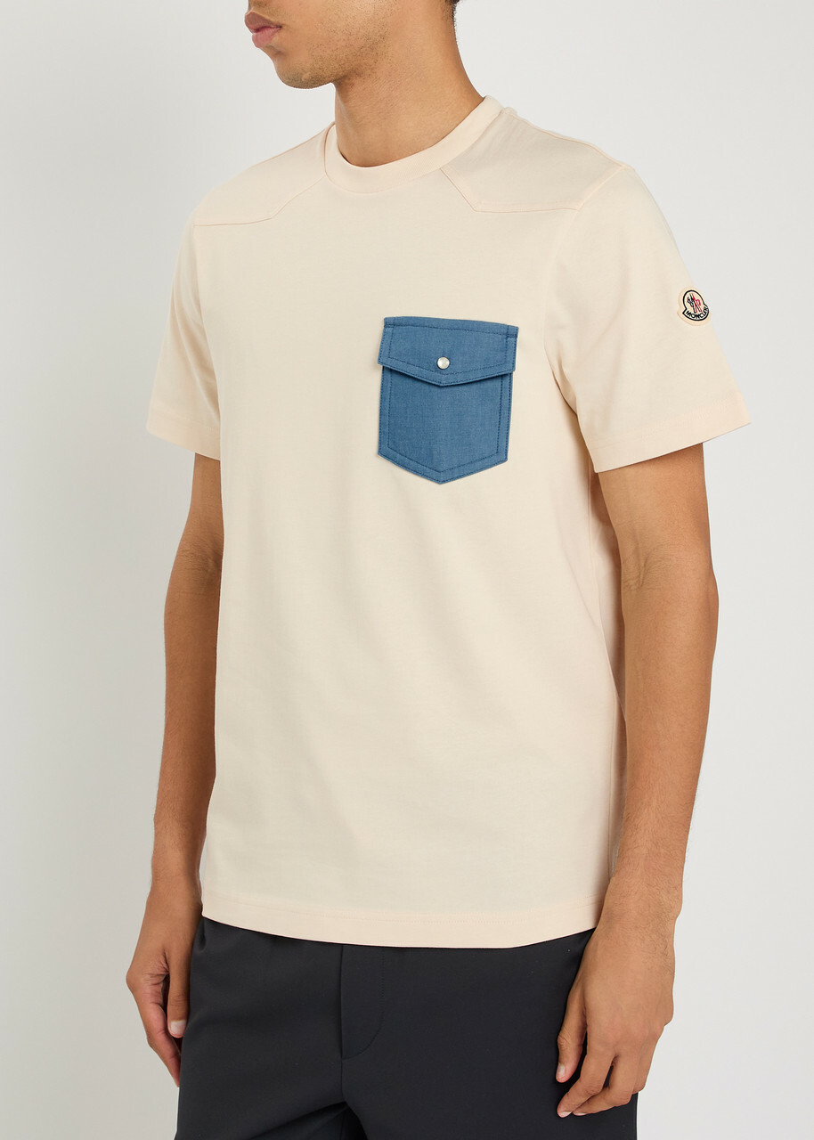Moncler Patch-pocket Cotton T-shirt Multicoloured 1