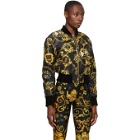 Versace Jeans Couture Black Shields and Chains Bomber Jacket