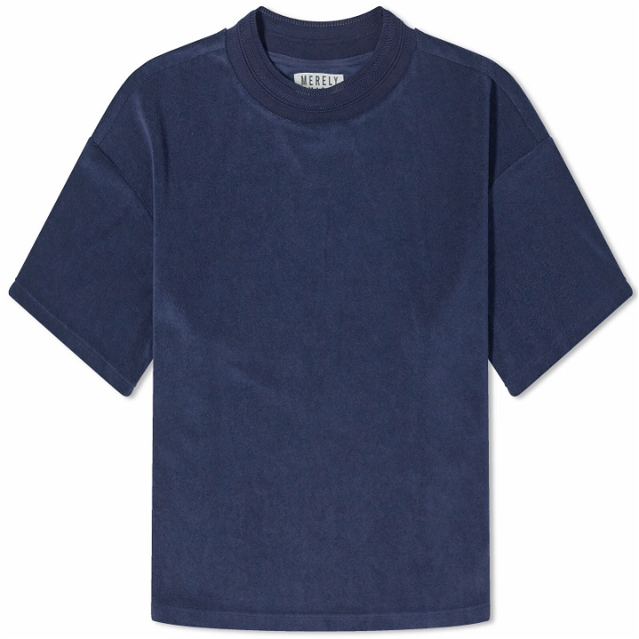 Photo: Merely Made Men's Oversized T-Shirt in Royal Navy