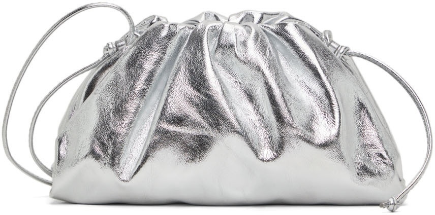Bottega Veneta // Silver Mini Pouch Bag – VSP Consignment