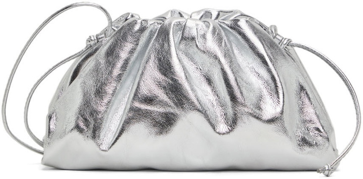 Photo: Bottega Veneta Silver Mini Pouch