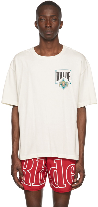 Photo: Rhude Off-White Cotton T-Shirt