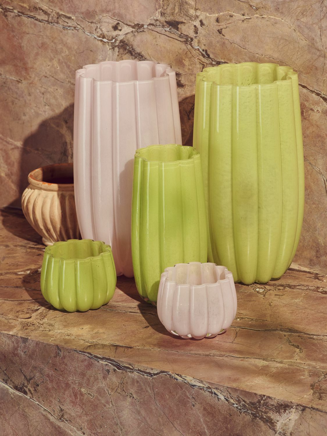 POLSPOTTEN - Medium Melon Glass Vase