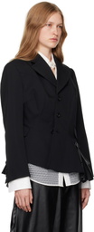 Comme des Garçons Black Ruffle Trim Blazer