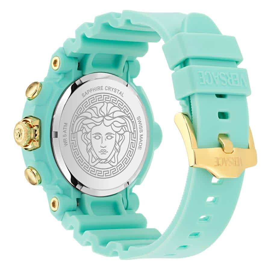 Versace Real Active Chrono Quartz Light Blue Dial Watch VE0L00325