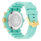 Versace Real Active Chrono Quartz Light Blue Dial Watch VE0L00325