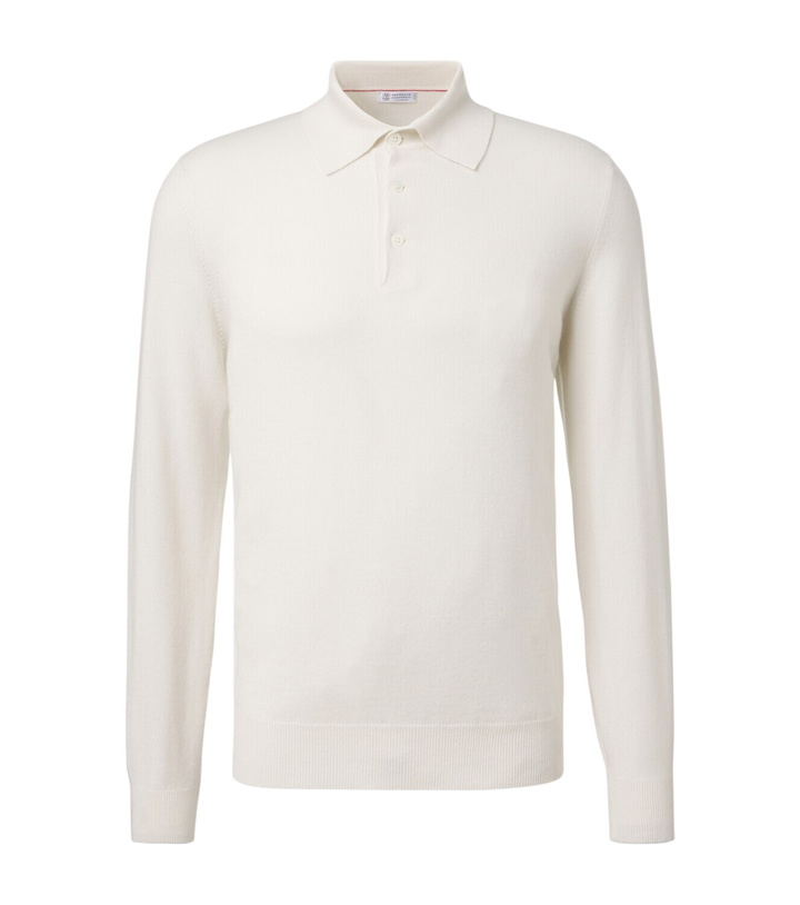 Photo: Brunello Cucinelli Cashmere polo sweater