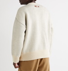 Ader Error - Oversized Logo-Intarsia Wool Sweater - Neutrals