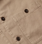 MR P. - Garment-Dyed Cotton-Twill Overshirt - Brown