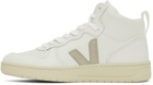 Veja White Leather V-15 High-Top Sneakers