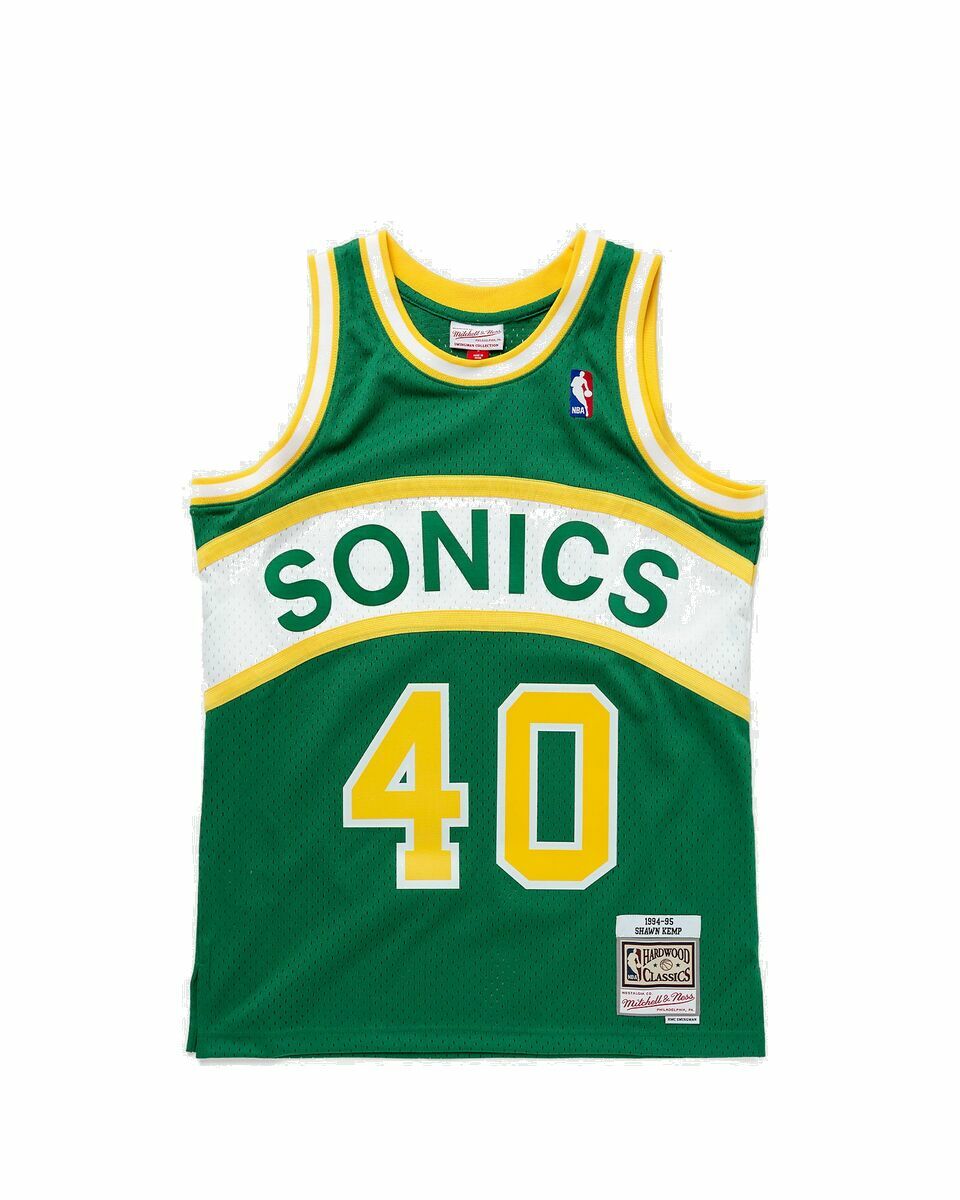 Photo: Mitchell & Ness Nba Swingman Jersey Seattle Super Sonics 1994 95 Shawn Kemp #40 Green - Mens - Jerseys