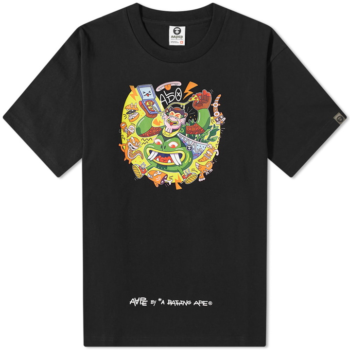 Photo: Men's AAPE x Jumping Lomo Aldo T-Shirt in Black