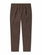 Incotex - Incotex Blue Division Straight-Leg Pleated Cotton and Cashmere-Blend Twill Trousers - Brown