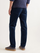 Massimo Alba - Alunga Straight-Leg Cotton-Velvet Trousers - Blue