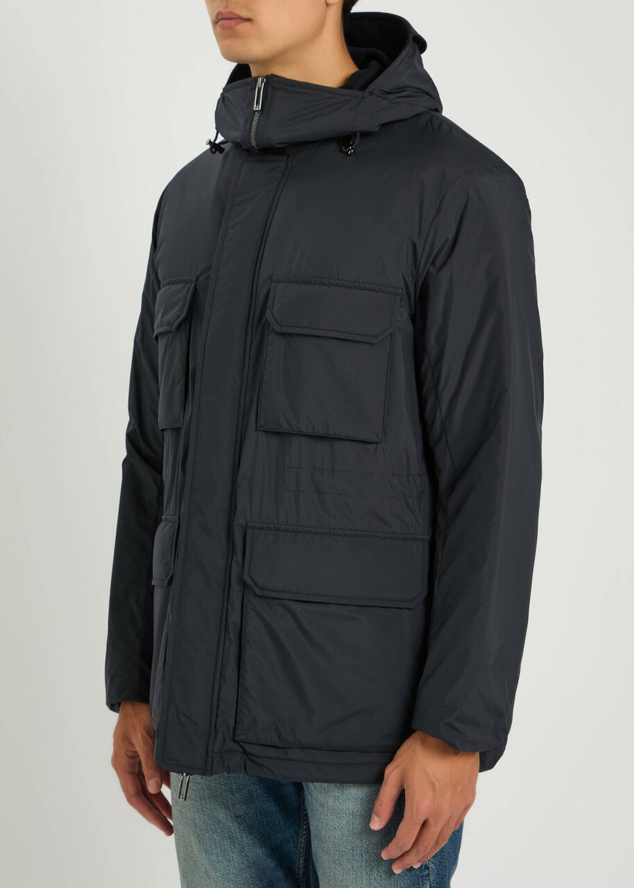 Emporio Armani Travel Hooded Nylon Jacket Navy