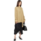 TOTEME Beige Draped Scarf Blouse