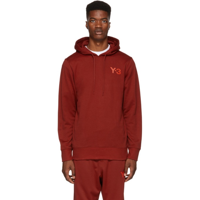 Photo: Y-3 Red Classic Logo Hoodie