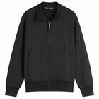 Palm Angels Men's Curved Logo Track Jacket in Black