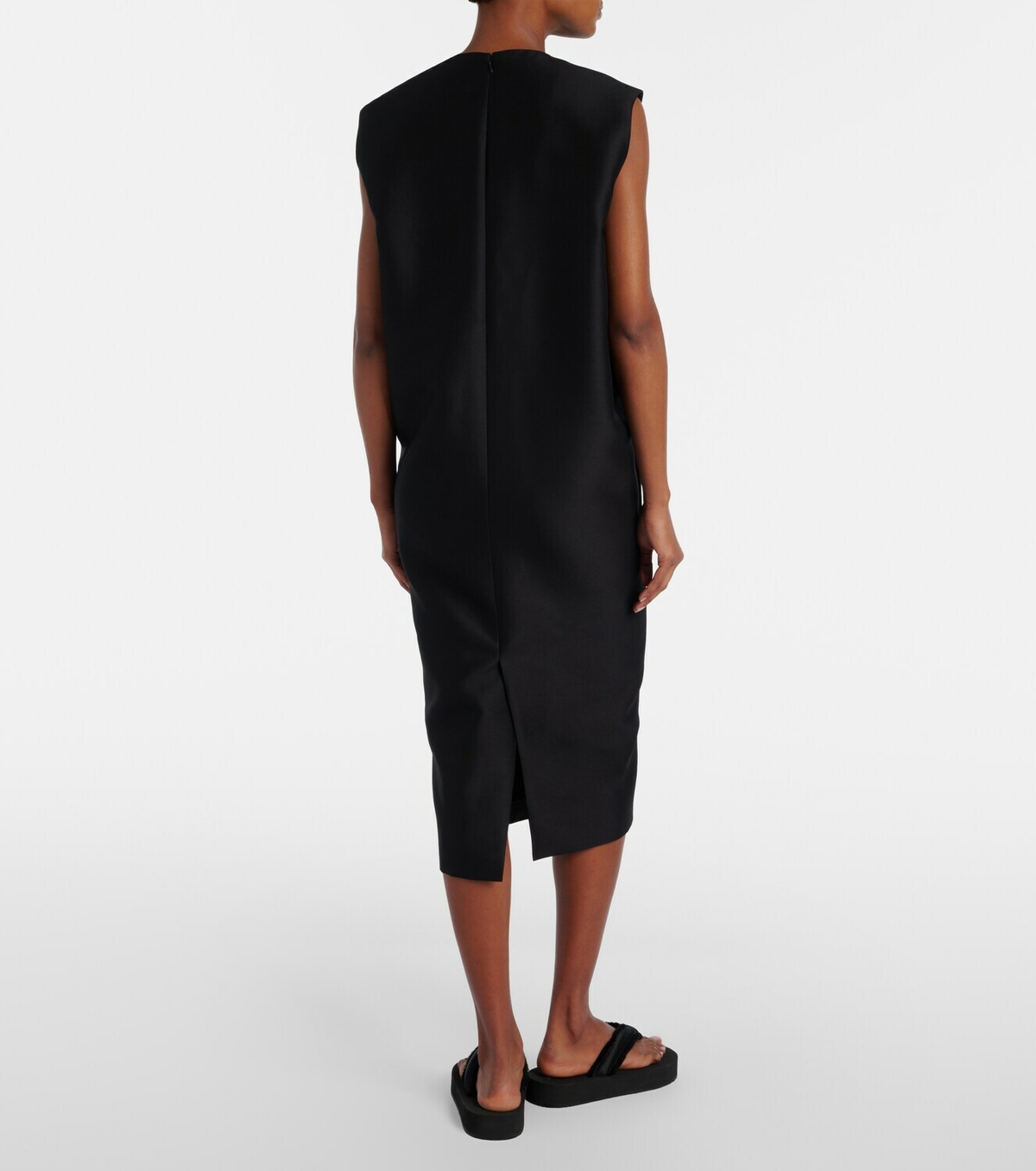 Balenciaga Cutout crêpe satin midi dress